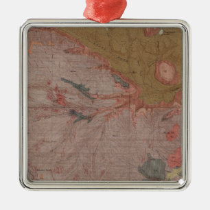 Geology Karta, Yellowstone National Part, Wyoming Julgransprydnad Metall