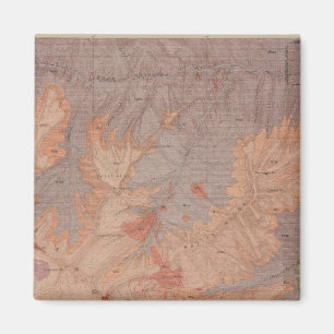 Geology Karta, Yellowstone National Part, Wyoming Magnet