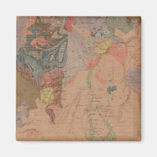 Geology Karta, Yellowstone National Part, Wyoming Magnet