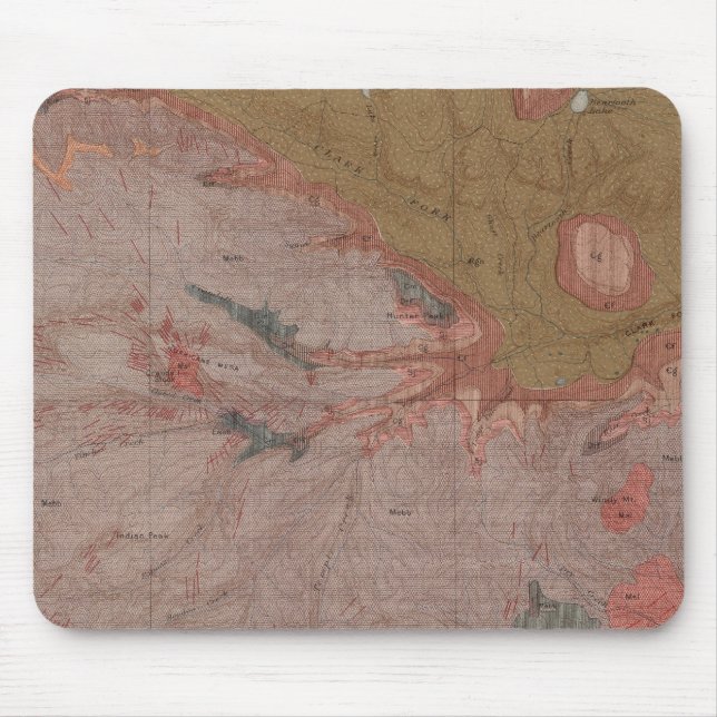 Geology Karta, Yellowstone National Part, Wyoming  Musmatta (Framsidan)