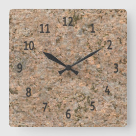 Geology Nature Photo Sten Struktur Fyrkantig Klocka