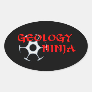 Geology Ninja Ovalt Klistermärke