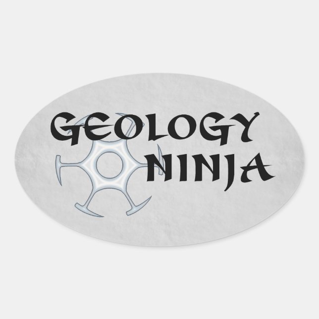 Geology Ninja Sticker Ovalt Klistermärke (Framsida)