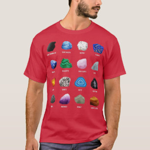 Geology Ores Minerals Gems and Crystals Sten Funny T Shirt