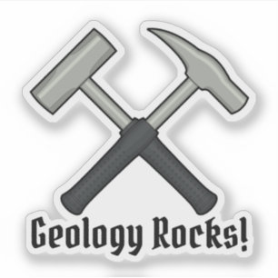 Geology Rocks! Geologist's Hammer Logo Vinyl Klistermärken
