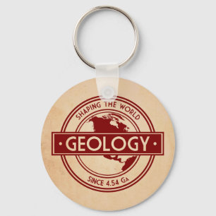Geology- Shaping the World Logo (Nordamerika) Nyckelring