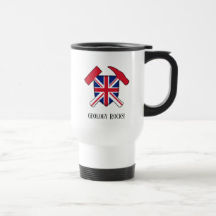 "Geology Sten" British Flagga Hammer Logotyp Resemugg