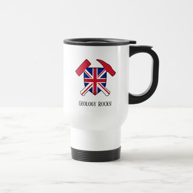 "Geology Sten" British Flagga Hammer Logotyp Resemugg (Höger)