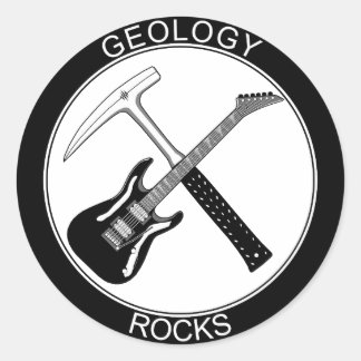 Geology Sten Classic Round Sticker (L) Runt Klistermärke