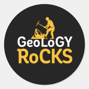 Geology Sten Funny Geological Science Puns Runt Klistermärke