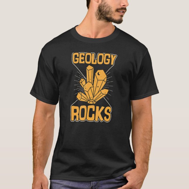 Geology Sten Funny Mineral Sten Crystal Collector T Shirt (Framsida)