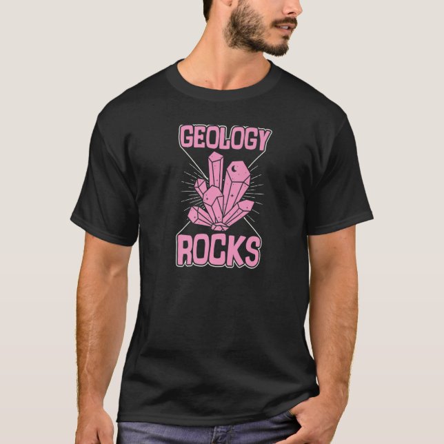 Geology Sten Funny Mineral Sten Crystal Collector T Shirt (Framsida)