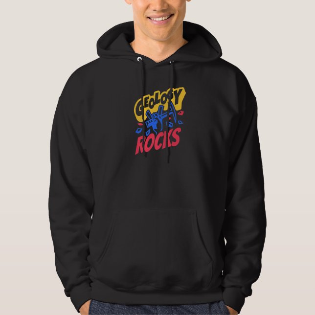 Geology Sten Future Geolog Rockhound Far D Hoodie (Framsida)