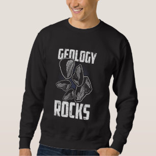 Geology Sten I Funny Geolog Science Lång Ärmad Tröja