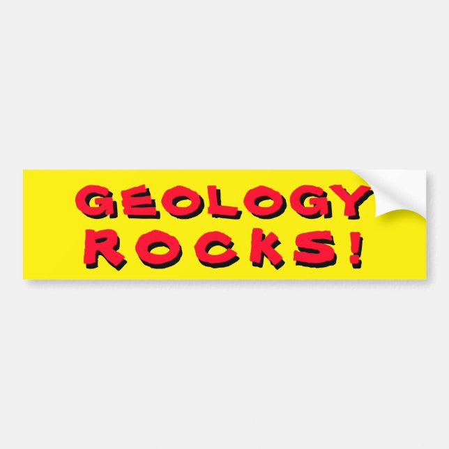 Geology Sten Pun.Red och Gult Bildekal (Framsidan)