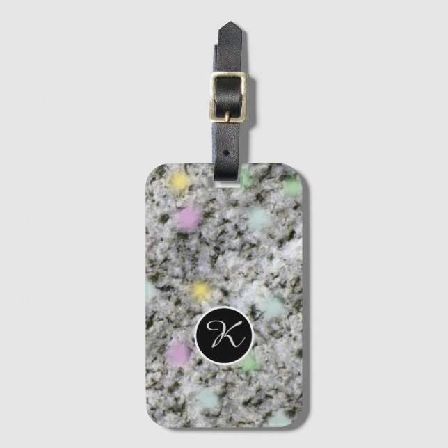 Geology Sweet Pastel Sten Struktur Anpassningsbar  Bagagebricka (Framsida vertikal)