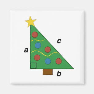 Geom-e-träd för jul för PythagoreanTheorem Magnet