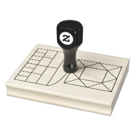 Geomantic Shield och House Chart Frimärke Stämpel