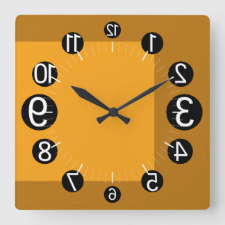 GEOMESKY NUMBERS UPSIDE DOWN BY MASANSER PIXELAT FYRKANTIG KLOCKA