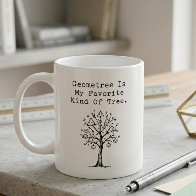 Geometree Favorit Träd Rolig Math Natur Design Kaffemugg (Skapare uppladdad)