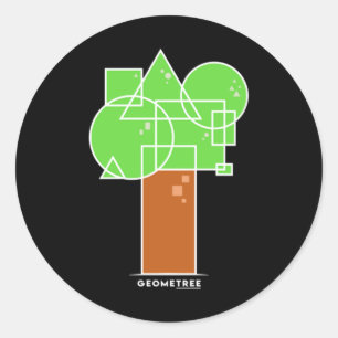 Geometree I Runt Klistermärke