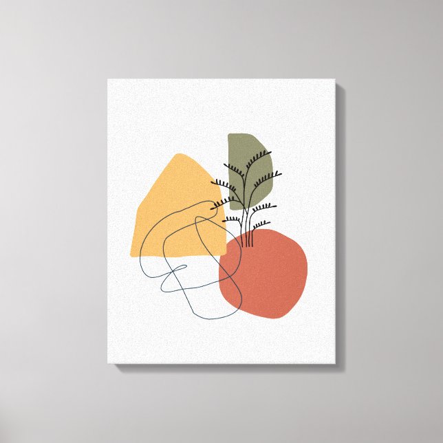 Geometri, Abstrakt, minimal, modern, Pastel Canvastryck (Framsida)