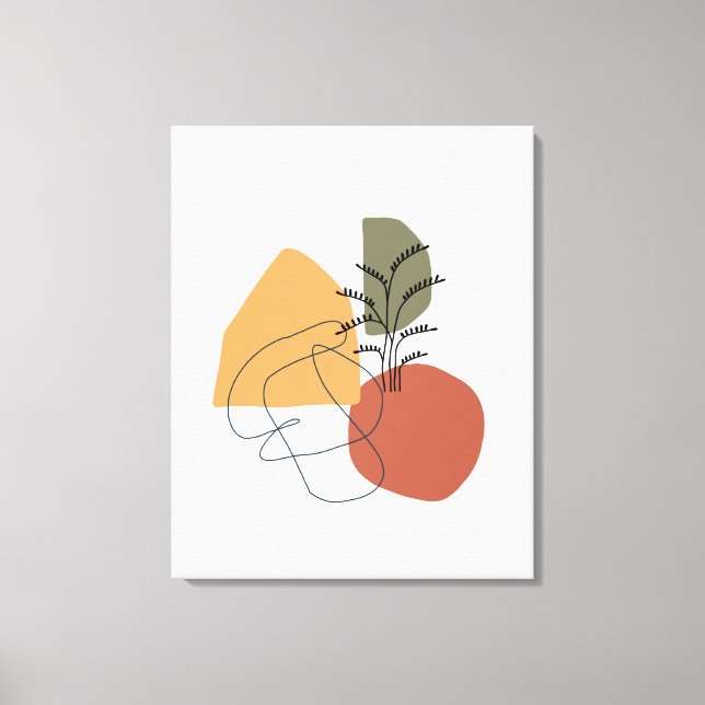 Geometri, Abstrakt, minimal, modern, Pastel Canvastryck (Framsida)