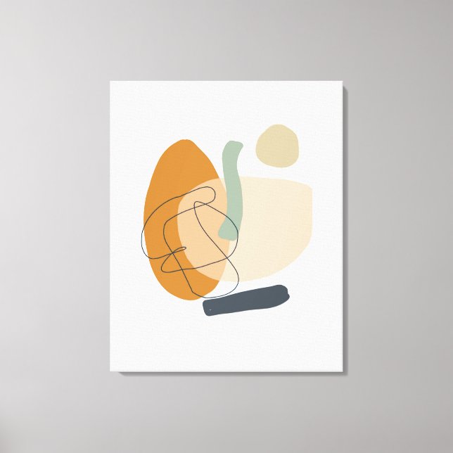 Geometri, Abstrakt, minimal, modern, Pastel Canvastryck (Framsida)