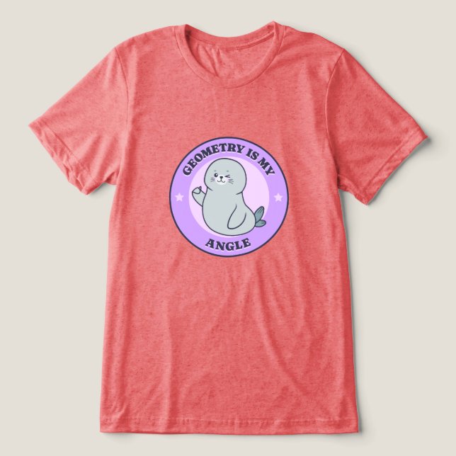Geometri är Min Vinkla T Shirt (Design Framsida)