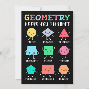 Geometri Behållor i form - School Math Humor Inbjudningar