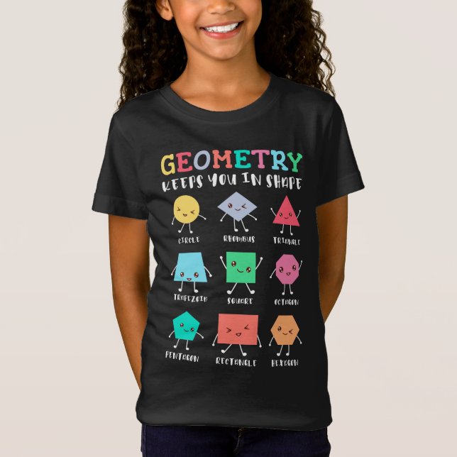 Geometri Behållor i form - School Math Humor T Shirt (Framsida)