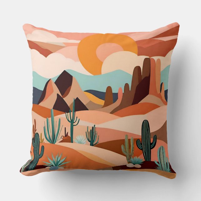 "Geometri: Bohemian Pillow Art" Kudde (Framsida)