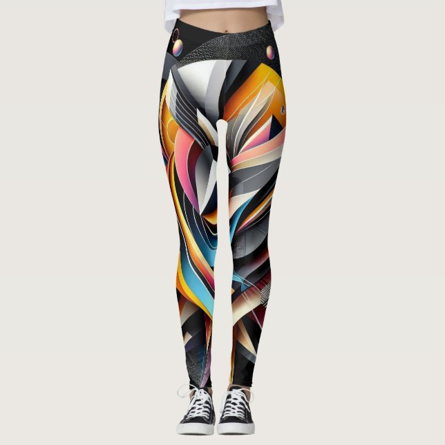 Geometri för abstrakt leggings (Framsida)