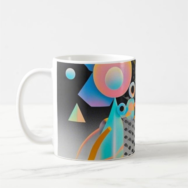 Geometri för branta och visuella abstrakter kaffemugg (Vänster)
