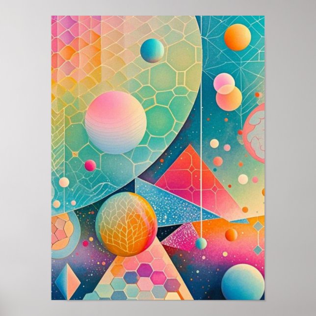 Geometri för branta och visuella abstrakter poster (Framsidan)