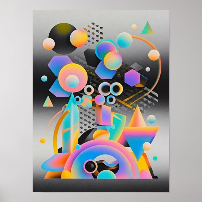 Geometri för branta och visuella abstrakter poster (Framsidan)