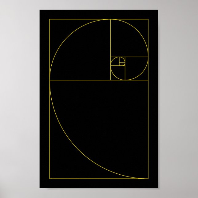 Geometri för Golden Spiral Helig Poster (Framsidan)