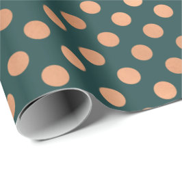 Geometri för Grönt för skalning i polka dots Ro Presentpapper