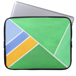 Geometri för grönt laptop fodral