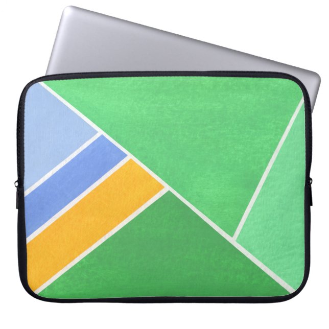 Geometri för grönt laptop fodral (Framsidan)