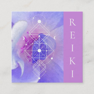 Geometri för helig för ro för blått för *~*m fyrkantigt visitkort