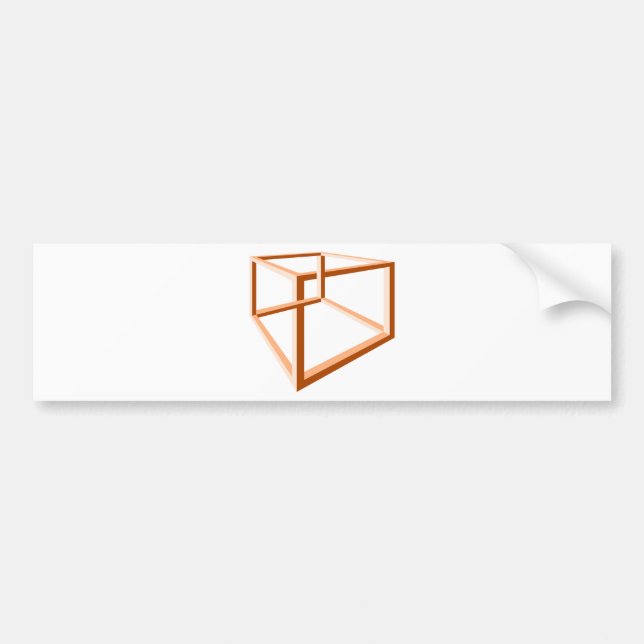 Geometri för illusion 3d för optisk illusion bildekal (Framsidan)