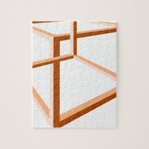 Geometri för illusion 3d för optisk illusion pussel