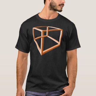 Geometri för illusion 3d för optisk illusion tee shirt