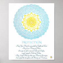 Geometri för inspirationsblå Gult Mandala Helig