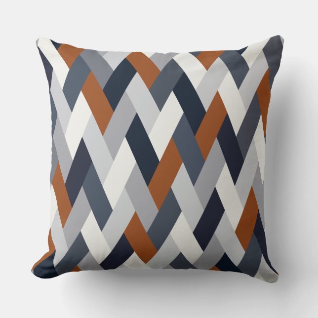 Geometri för marin rost VI Kudde (Framsida)