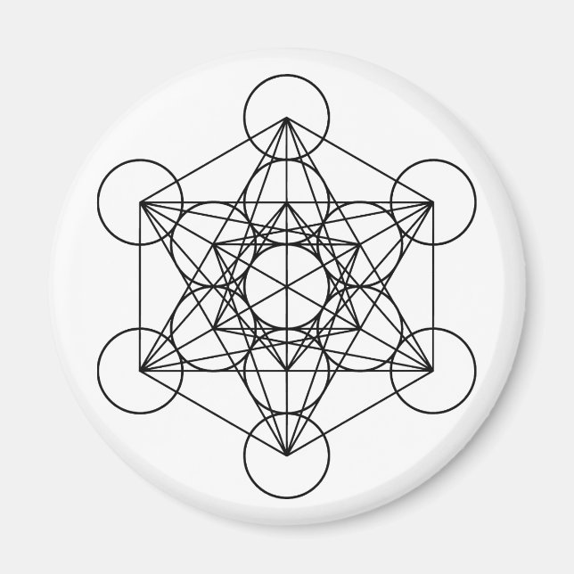 Geometri för Metatron Cube Helig Magnet (Framsidan)