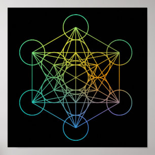 Geometri för Metatron Cube Helig Poster