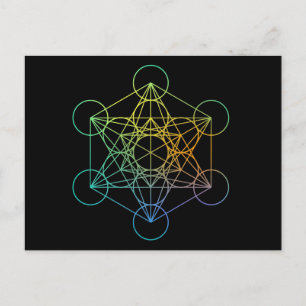 Geometri för Metatron Cube Helig Vykort