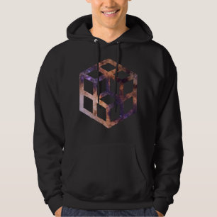 Geometri för rutnätsrutnätsraster hoodie